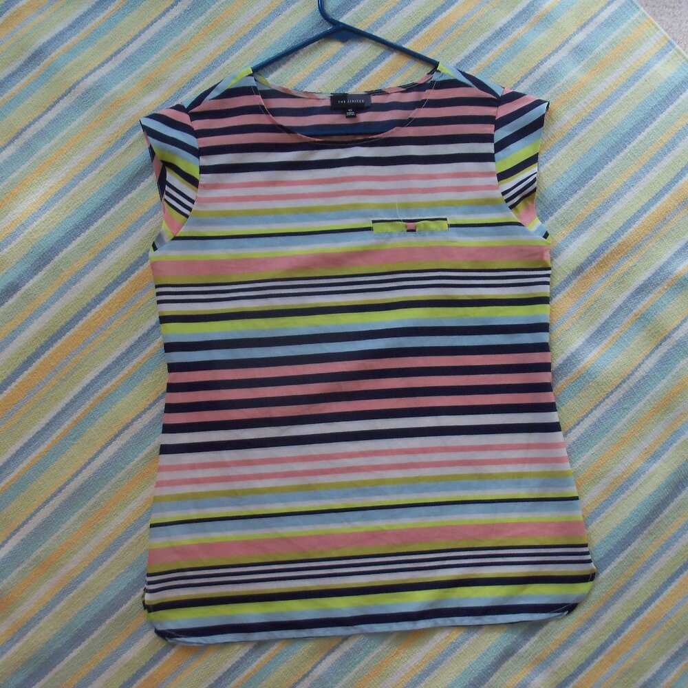 🛍️ BUNDLE ONLY -The Limited Multicolor Striped Top XS Great Condition!